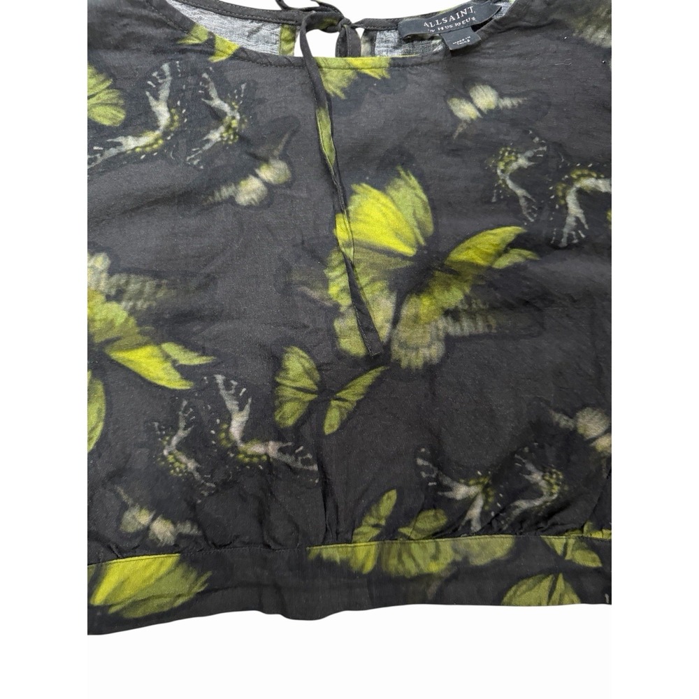 Allsaints Asta Ceres Linen Blend Midi Skirt & Top Sycamore Green Black Size 10‎ - Picture 11 of 16